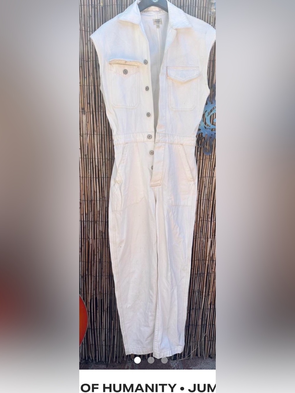 Citizens Of Humanity White Sleeveless Utility Jumpsuit